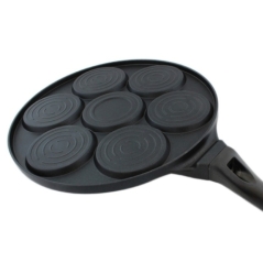 Tigaie pentru ouă și clătite cu emoticoane, 7 porții, 26 cm, Gonga®