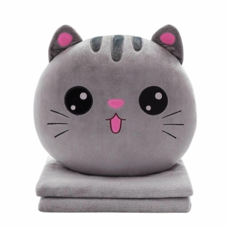 Set cadou pentru copii Big Head Perna + Pătură 160cm x 100 cm, Gonga®