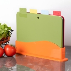 Set 4 tocatoare, antiderapante 4 culori pentru pentru alimente, rezistente la masina de spalat vase, Plastic, Gonga®