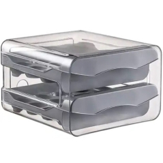 Recipient depozitare oua, Capacitate 32 oua, cu 2 sertare, din plastic-, Gonga®