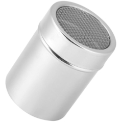 Recipient pentru zahar pudra, otel inoxidabil, cu plasa, 300 ml, 55x75 mm, capac cu închidere etanșă, Gonga®