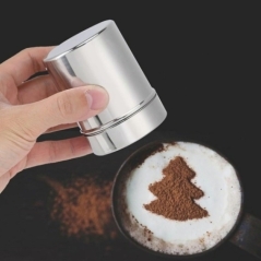 Recipient pentru zahar pudra, otel inoxidabil, cu plasa, 300 ml, 55x75 mm, capac cu închidere etanșă, Gonga®