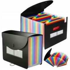 Organizator, pliabil, 25 de compartimente de diminsiune A4 cu separatoare si etichete, inchidere cu clapa si elastic, Gonga®