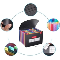 Organizator, pliabil, 25 de compartimente de diminsiune A4 cu separatoare si etichete, inchidere cu clapa si elastic, Gonga®