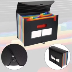 Organizator, pliabil, 25 de compartimente de diminsiune A4 cu separatoare si etichete, inchidere cu clapa si elastic, Gonga®