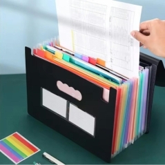 Organizator, pliabil, 25 de compartimente de diminsiune A4 cu separatoare si etichete, inchidere cu clapa si elastic, Gonga®