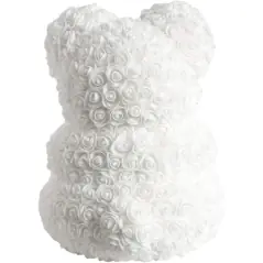 Ursulet din trandafiri in cutie, 25 cm, Gonga®
