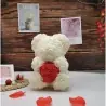 Ursulet din trandafiri in cutie, 25 cm, Gonga®