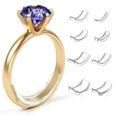 Set 8 bucati reglator de marime transparent pentru inele si verighete, Gonga