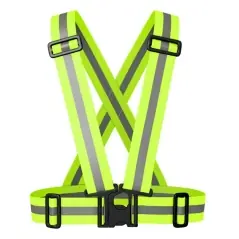 Bretele universale, reflectorizante, cu reglare completa a lungimii, Gonga - Verde