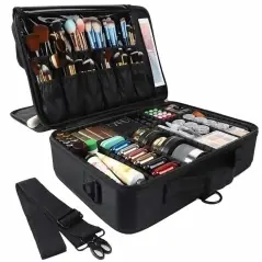 Geanta tip organizator cosmetice, 40x29x13 cm, Gonga - Negru