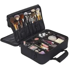 Geanta tip organizator cosmetice, 40x29x13 cm, negru, Gonga