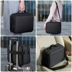 Geanta tip organizator cosmetice, 40x29x13 cm, negru, Gonga