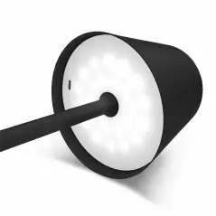 Lampa de noptiera, LED, baterie 1500mAh, 3W, 38x10.5 cm, negru, Gonga