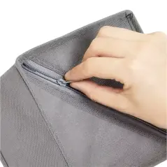 Set 6 cutii organizatoare pentru sertare, pliabile, 3 dimensiuni, gri, Gonga