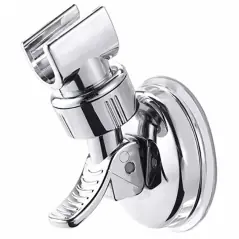 Suport compact pentru capul de duș echipat cu o ventuză puternică, plastic (ABS), Gonga® - Argintiu