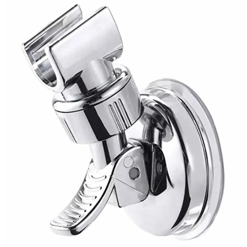 Suport compact pentru capul de duș echipat cu o ventuză puternică, argintiu, plastic (ABS), Gonga®