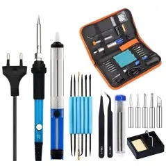 Set de Pistoale de Lipit 60W, 17 Elemente, Temp Regrabila 200-450C, Gonga - Multicolor