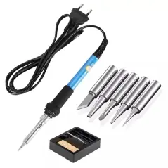 Set de Pistoale de Lipit 60W, 17 Elemente, Temp Regulabila 200-450C, Gonga