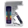 Tester de baterii, cu ecran LCD, gri, 9.3x6.5x1.4 cm, Gonga