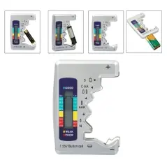 Tester de baterii, cu ecran LCD, gri, 9.3x6.5x1.4 cm, Gonga