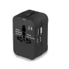 Incarcator universal cu adaptor, 2 porturi USB, negru, Gonga®