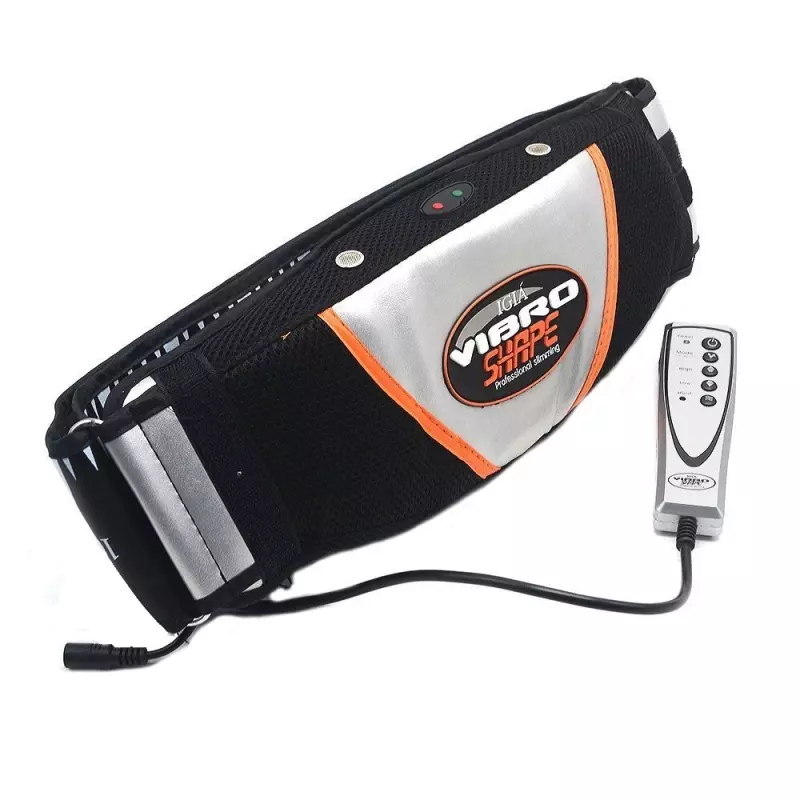Centura de slabit cu vibro masaj Igia Vibro Shape, telecomanda, negru