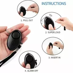 Dispozitiv tip breloc,alarma personala,antifurt, 140db,Gonga®