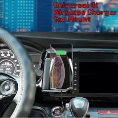 Incarcator auto wireless, universal, cu senzor, incarcare rapida Qi, Gonga®