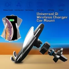 Incarcator auto wireless, universal, cu senzor, incarcare rapida Qi, Gonga®