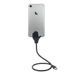 Suport flexibil si incarcator pentru Iphone, din metal - Negru