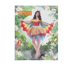 Costum de papagal pentru femei, S/M, multicolor