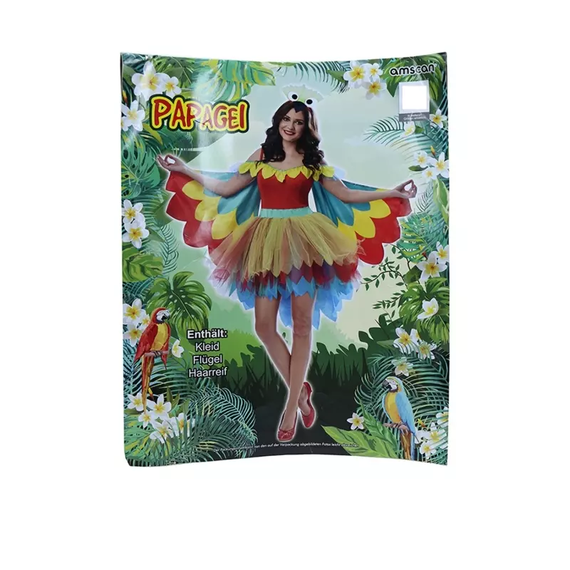 Costum de papagal pentru femei, multicolor