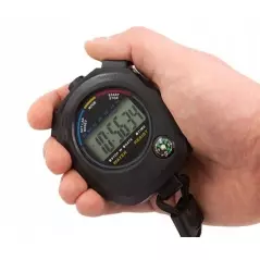 Cronometru digital cu busola, negru