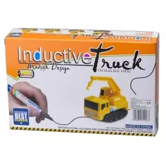 Masinuta de jucarie cu inductie, tip excavator, urmareste linia trasata cu marker-ul, Gonga®