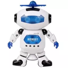 Robot interactiv cu lumini si sunete, albastru