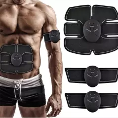 Set electrostimulare, pentru brate si abdomen, portabil, negru, Gonga®