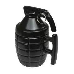 Cana ceramica in forma de grenada, 280 ml, negru