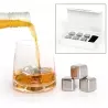 Set 6 cuburi pentru racire bauturi, din otel inoxidabil, Gonga®