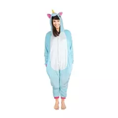 Pijama intreaga model unicorn albastru, Gonga