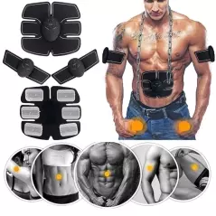 Set electrostimulare, pentru brate si abdomen, portabil, negru, Gonga®
