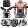 Set electrostimulare, pentru brate si abdomen, portabil, negru, Gonga®