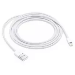 Cablu de incarcare si date Apple, cu conector Lightning, alb, 1m