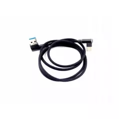 Cablu de incarcare USB-A, 1 m, 90 de grade, negru