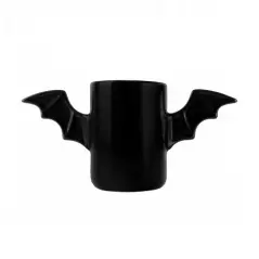 Cana ceramica 3D, model Batman, negru
