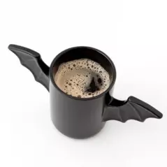 Cana ceramica 3D, model Batman, negru