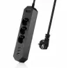 Prelungitor cu priza multipla, 3 posturi, 3 porturi USB, Gonga®