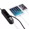 Prelungitor cu priza multipla, 3 posturi, 3 porturi USB, Gonga®