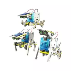 Kit de constructie pentru copii, robot solar, 14 in 1, Gonga®
