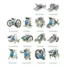 Kit de constructie pentru copii, robot solar, 14 in 1, Gonga®